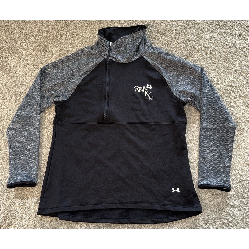 Kansas City Royals Under Armour Women's Softshell Zip Jacket Large Baseball Gray